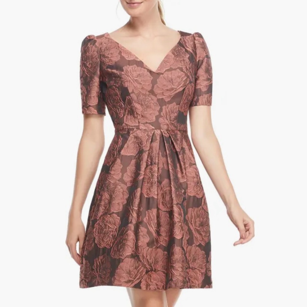 Gal Meets Glam Ingrid Jacquard Fit & Flare Dress size 6